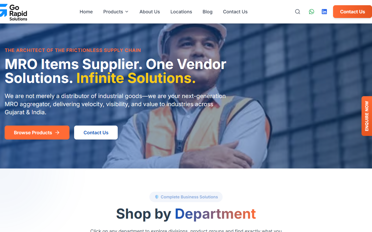 Go Rapid Solutions website