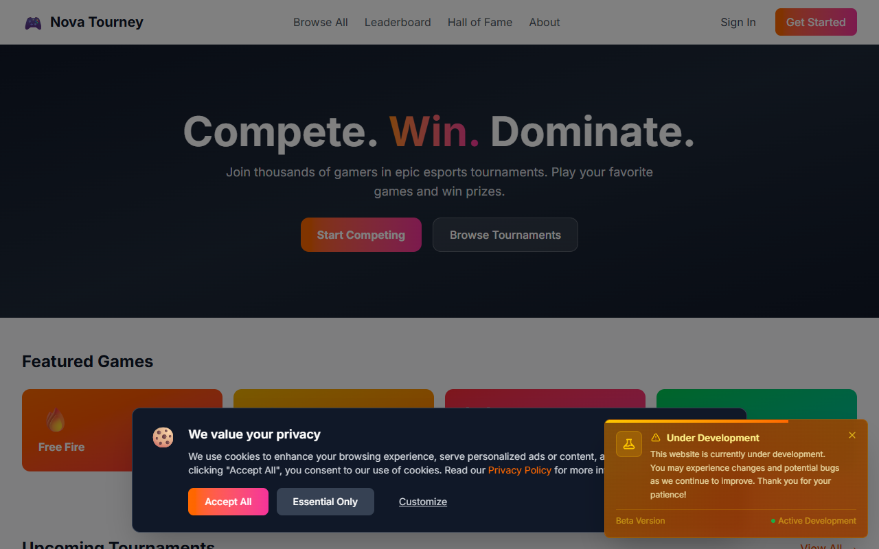 Nova Tourney platform